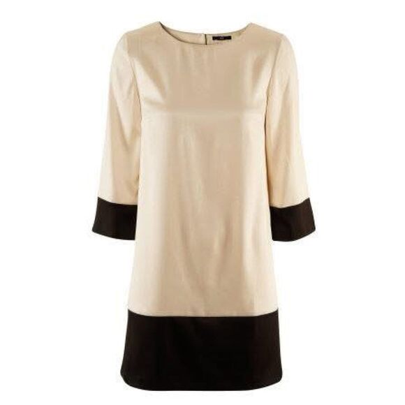 H&M Women Ivory Casual Dress Size 14 - Picture 1 of 16